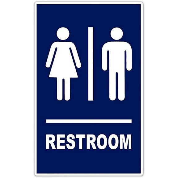 Unisex Restroom Sign Vinyl Decal Bumper Sticker
