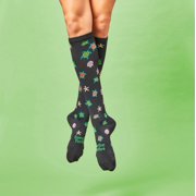 Nurse Mates Compression Socks 12-14 mmHg - Regular Calf Up to 17 Inch Color: Save The Turtles, Size: One Size