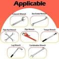 thumbnail image 6 of Universal Wrench Extender Tool Heavy Duty Carbon Steel Breaker Bar Adapter for Tightening Stubborn Bolts Rust Resistant Leverage Extension Cheater Bar Accessory, 6 of 9