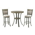 thumbnail image 1 of Pemberly Row Transitional Wood and Metal 3 Piece Pub Set in Pewter, 1 of 12