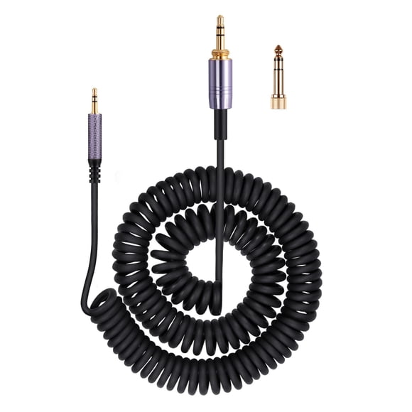 Cable de audio en espiral Weishan compatible con Bose QC45 negro