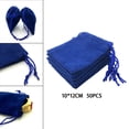 thumbnail image 4 of 50x Bolsas pequeñas de terciopelo con cordón Yinane para dulces de boda 10x12cm, 4 of 8