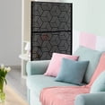 thumbnail image 4 of Wildnix Stylish Patio Privacy Screen with Rhombic Pattern, Freestanding, Black Galvanized Steel Design, Ideal for Indoor or Outdoor Spaces, 4 of 6