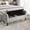 Light Gray, variant on 46.5" Storage Bench Ottoman - Upholstered End of Bed Bench with Button-Tufted Design for Bedroom, Entryway