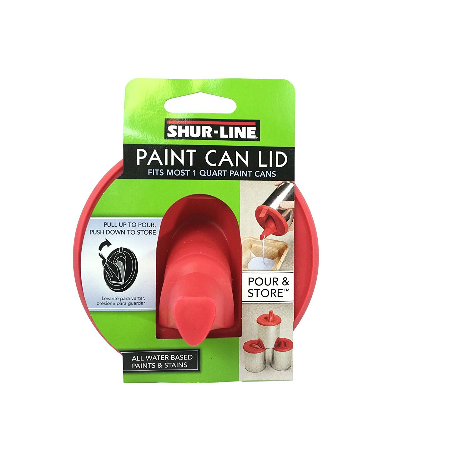 New ShurLine 2001953 Paint Can Lid for 1 Qt Paint Cans,Each