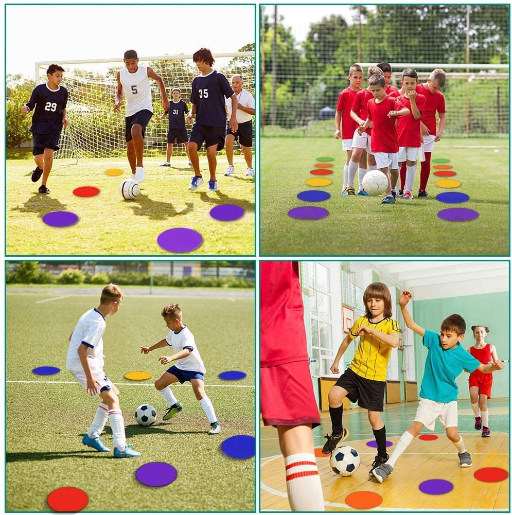 Basketball Training Markers,School Activities Aryjmz Spot Markers 18 Pcs 9 Inch Non Slip Rubber Floor Markers for Football 