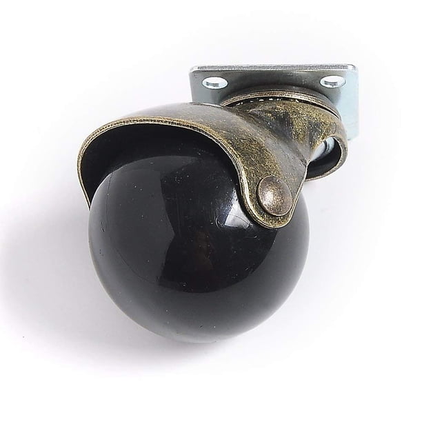 Ruedas giratorias de bola Ruedas giratorias de 360 grados Ruedas para muebles con tapa de placa superior, paquete de 4 (rueda giratoria, 1.5 pulgadas (40 mm)) Banban