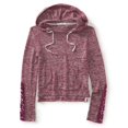 thumbnail image 1 of Suéter de punto con capucha Aeropostale para mujer rosa extragrande, 1 of 2