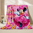 thumbnail image 2 of 17 Style Miccekey Minnie Flannel Blanket Lovers Throw Office Thick  Blanket Warm Home Sofa Decor Unisex Kids Boy Girl Gift, 2 of 10