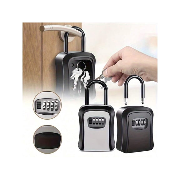 Lockbox Large Key Lockbox With Resettable Combination Lock Portable Wall Mounted Security Box For Outdoor Home Office Door Keys