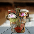 thumbnail image 6 of Abstract Rainbow Planter, Graffiti Face Planter with Drainage, Flower Plant Pots for Indoor Plants A Large Size, 6 of 6