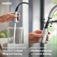 thumbnail image 4 of Moen Sleek Chrome Pulldown Kitchen Faucet Featuring Pull Down Sprayer with Power Boost, High Arc Modern Kitchen Faucet, One-Handle Easy Installation, 4 of 6