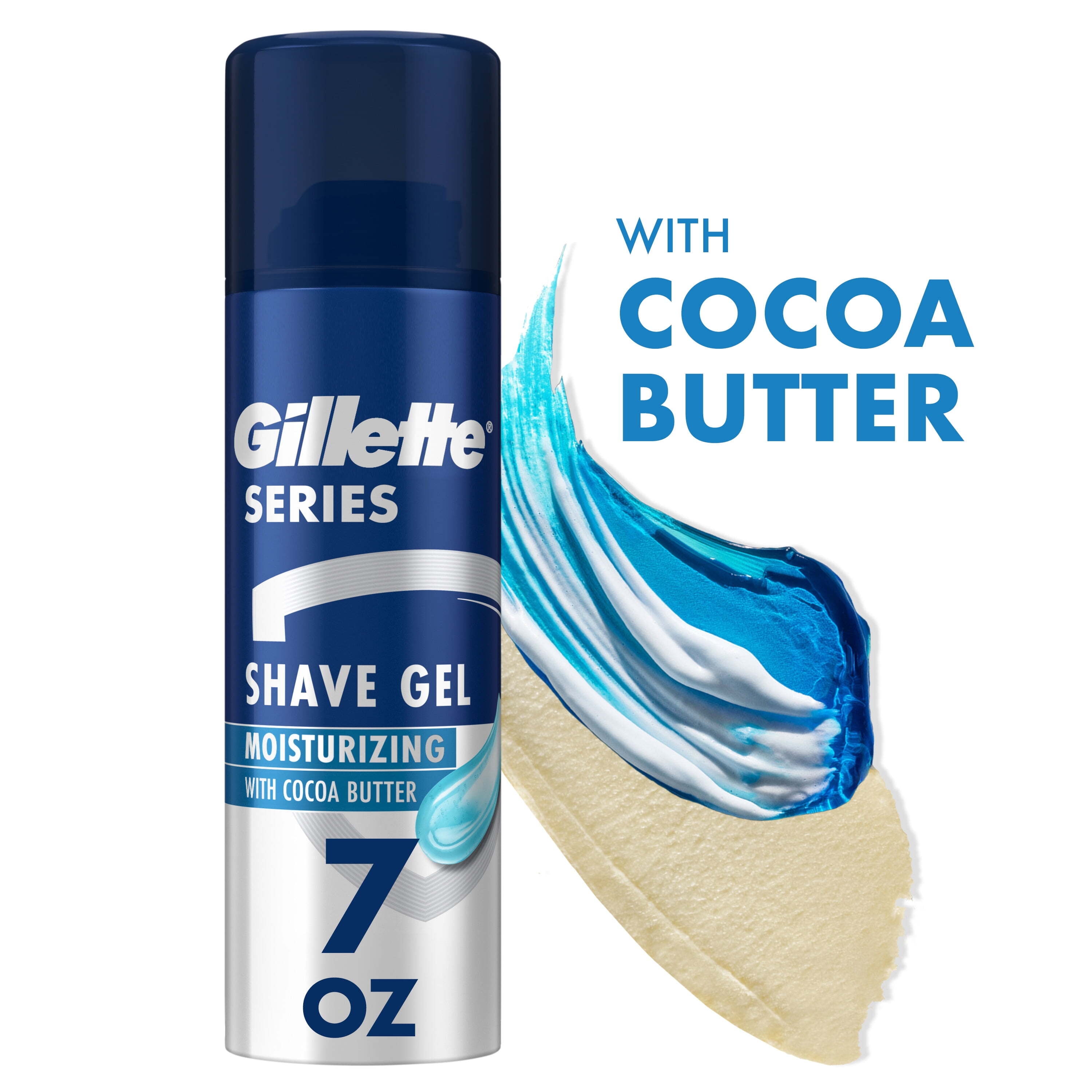 (2 pack) Gillette Series Moisturizing Shave Gel for Men with Cocoa Butter, Classic Scent, 7oz