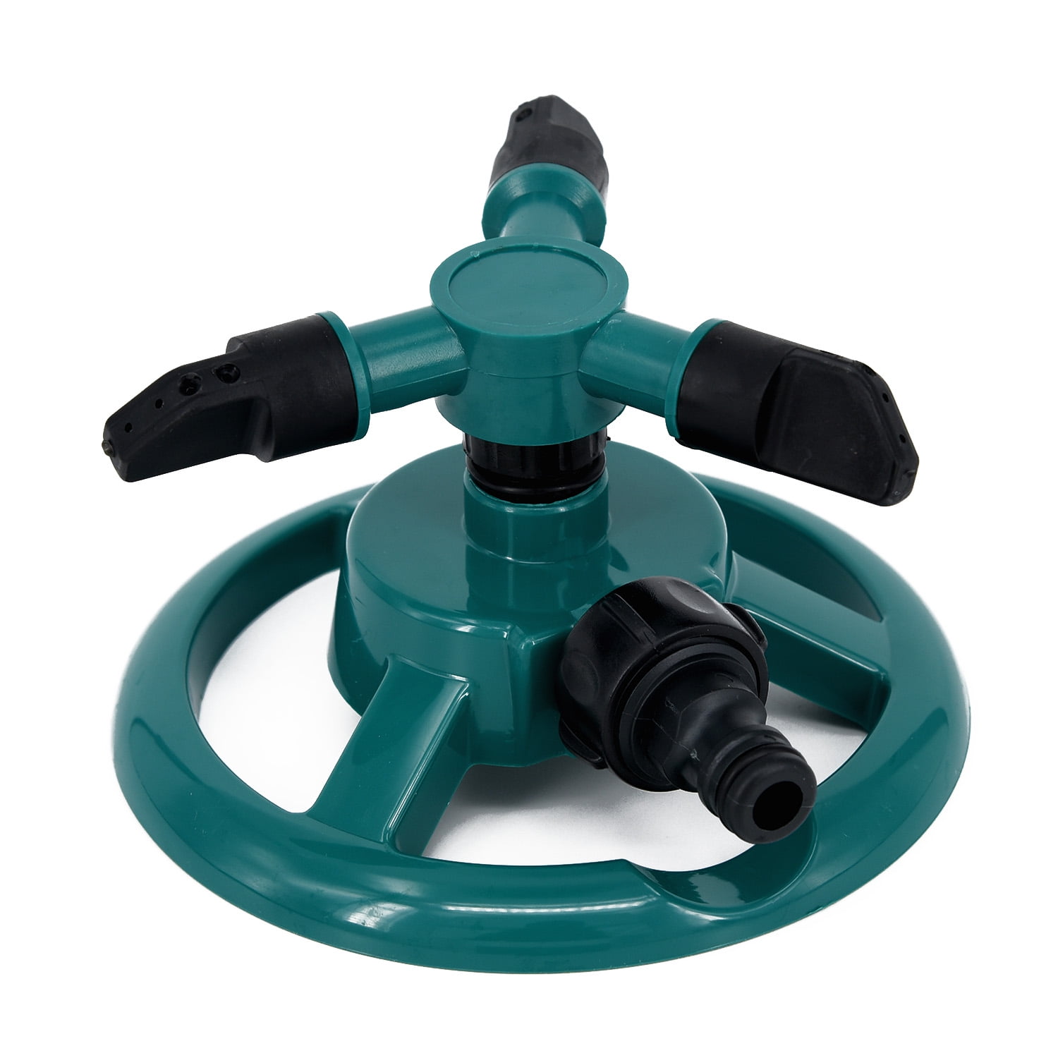 360° Lawn Circle Rotating Water Sprinkler 3 Nozzle Garden Pipe Hose