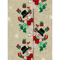 thumbnail image 4 of FOCUSNORM Women Christmas Knit Cardigan Long Sleeve Button Closure Embroidery Snowman Tree Casual Sweater, 4 of 9