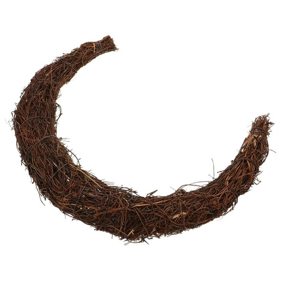 WEUVEB Grapevine Wreath Vine Moon Shaped Wreath for Diy Indoor Hanging Charm Style 1Set