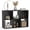 Black, variant on CONCETTA 6 Cube Storage Organizer, Open Corner Bookshelf with Removable Back Panels for Living Room Bedroom Office, 24*12*36 inches, White