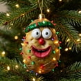 thumbnail image 4 of Funny Potato Character 2D Acrylic Christmas Ornament, Cute Vegetable Hanging Pendant for Christmas Tree, Car, Wall Window Holiday Home Decor, Novelty Xmas Gift, 4 of 7