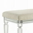 thumbnail image 3 of Rara Bench - Beige Padded Seat - 54 Inch Clear Tapered Acrylic Legs, 3 of 5