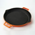 thumbnail image 4 of Lava Enameled Cast Iron Grill Pan 12 inch-Round with Pour Spouts Orange, 4 of 4
