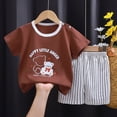 thumbnail image 4 of UAYOTSE Boys Girls Spring Summer Pajama Set Kids short Sleeve Sleepwear with Pockets,Sizes 7-8 Years, 4 of 4