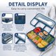thumbnail image 4 of Caja Bento de 1300 ml, contenedor de alimentos con 4 compartimentos y cubiertos, 4 of 5