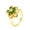 Green, variant on Rotating Rings for Women Flower Floral Stainless Steel Cubic Zirconia Adjustable Open Gold Plated Personalized Statement Dainty Elegance CZ Jewelry White