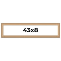 43x8 Frame Charleston Honey Brown Solid Wood Picture Frame Width 1.75 Inches | Interior Depth 0.5