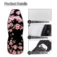 thumbnail image 5 of Uourmeti Polyester Front Car Seat Covers for Auto, Washable Stretchy Driver Seats Protector Cushion, Pink Cherry Blossom Print, 5 of 12