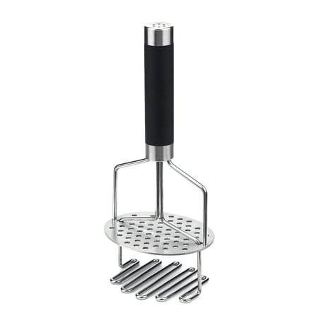 

1pc Stainless Steel Potato Press Baking Tool Pinhole Type Potato Press for Home Restaurant (Silver + Black)