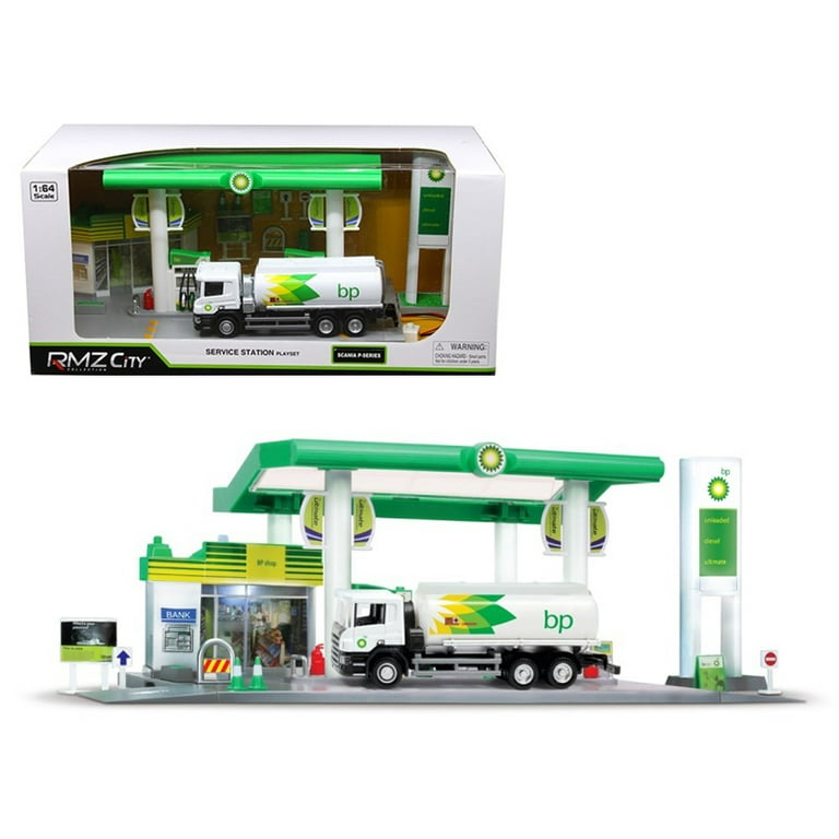 Bp Service Gas Station With Tanker Play Set 1 64 B Walmart Com