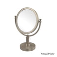 thumbnail image 3 of 8 Inch Vanity Top Make-Up Mirror with Grooved Accents - Satin Brass / 4X, 3 of 5