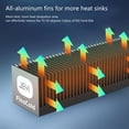 thumbnail image 4 of Disipador de calor JEYI Kuymtek Godfins Gen1 Gris Refrigerador SSD M.2 con RGB, 4 of 9
