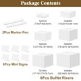 thumbnail image 5 of 6Pcs White Acrylic Display Boxes, Buffet Display Stand, Stackable Table Supports & Party Food Rack, Multifunctional Food Display Stand, Table Food Rack with Two Pens and Six Label Tags, 5 of 8