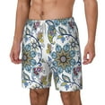 thumbnail image 2 of Balery Flowers and Butterflies Mens Swim Trunks Swim Shorts for Men Quick Dry Inseam Beach Shorts with Compression Liner Pocket-XX-Large, 2 of 9
