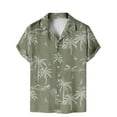 thumbnail image 2 of ALLLIST Hawaiian Mens Shirts Collared Short Sleeve Button Down Shirts Casual Green Clothing for Men, 2 of 4
