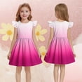 thumbnail image 5 of KkSLirnhs Dresses for Girls Size 6 Sleeveless Stretchy Dress A Line Twirly Skater School Recital Dress Short Sleeve Round Neck Dress 7 Years Pink, 5 of 7