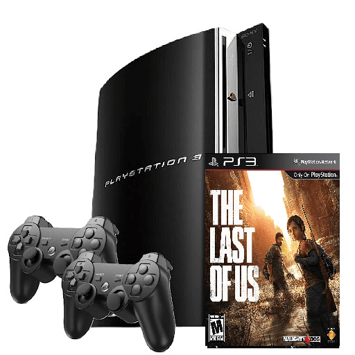Restored Sony Playstation 3 PS3 Console Original 40GB Black with The Last of Us and Two Retrofam Controllers (Refurbished)