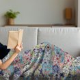 thumbnail image 3 of Moroccan Soft Flannel Fleece Throw Blanket, Geometric Squares and Rectangles Colorful and Complex Design Floral Arrangement, Cozy Plush for Indoor and Outdoor Use, 50" x 70", Multicolor, by Ambesonne, 3 of 5