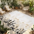 thumbnail image 2 of Outdoor Rug 3x5 ft Cream Herb Outdoor Large Area Rug Non Slip Rubber Floral Leaves Plant Front Door Mat RV Rug Camping Carpet Patio Outdoor Rugs for Backyard Balcony Deck Porch Indoor, 2 of 9