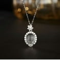 thumbnail image 1 of Natural Ice Crystal Necklace Pendant Jade Pendant Necklace Chain, 1 of 3