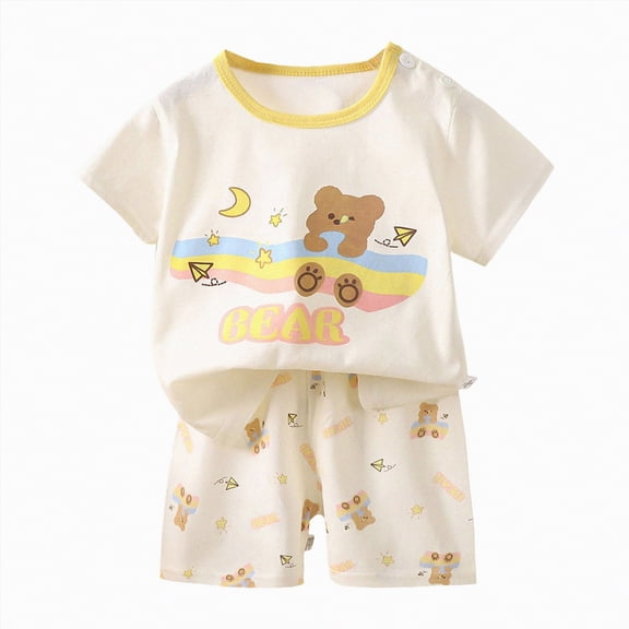 NOLDARES Infant Toddler Boy Summer Clothes Set Short Sleeve Graphic Tee Shorts Play Outfit Blazer,4-5 Y
