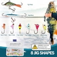 thumbnail image 2 of Qualyqualy Ice Fishing Jigs Lure Kit Gear Crappie Panfish 38 Pieces, 2 of 7