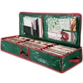 thumbnail image 2 of Wrapping Paper Storage, Gift Wrap Organizer for Storing Ribbons & Bows, Gift Tags & Tape, Best for Keeping All Your Gift Wrapping Supplies Organized Green, 2 of 8