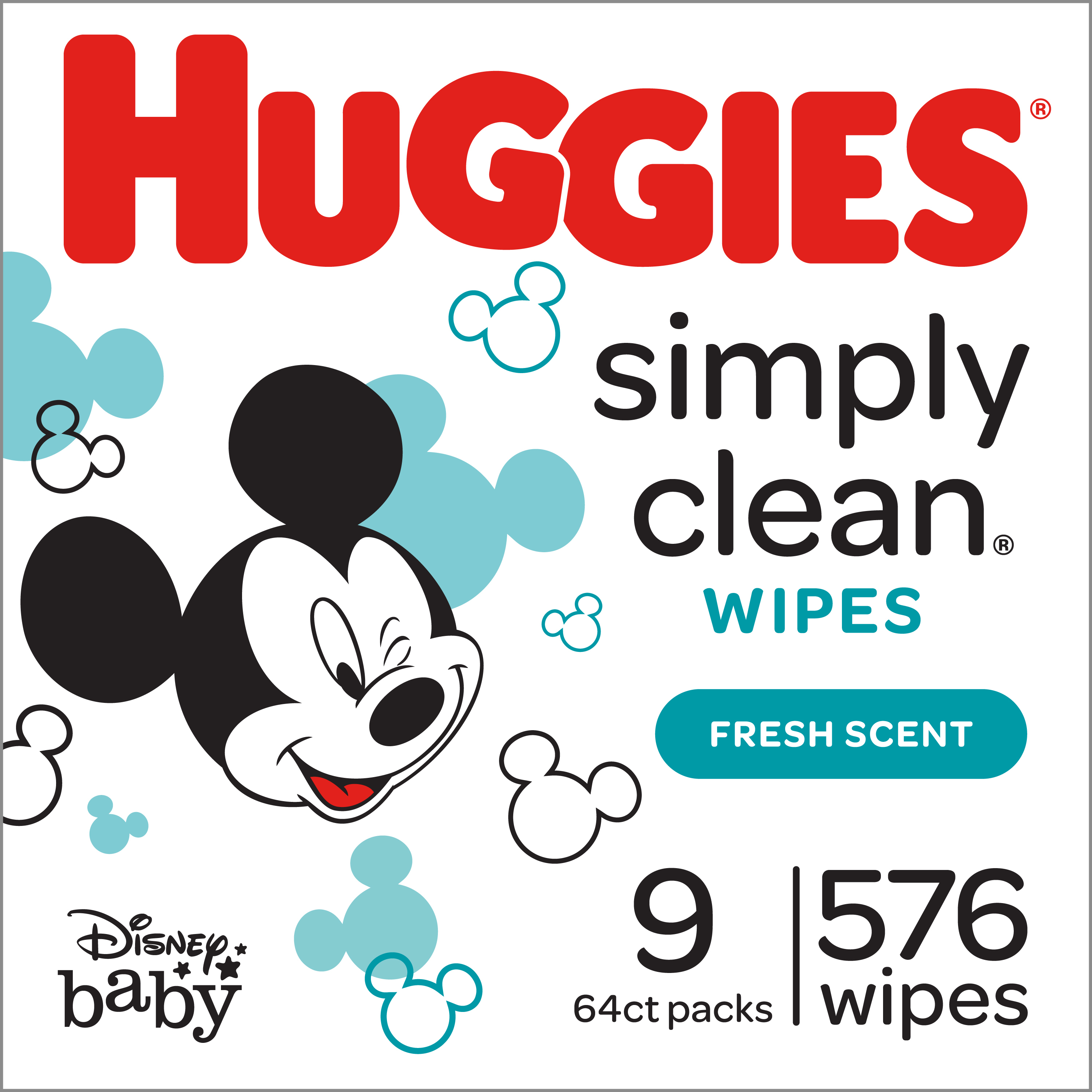 Huggies Simply Clean Baby Wipes, Fresh Scent, 576 Count