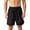 Black, variant on Mens Athletic Shorts Diagonal Cut Embroidery Lightweight Straight Leg 5 Inch Inseam