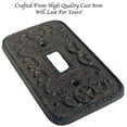 thumbnail image 4 of Urbalabs Western Floral Star Horseshoe Cast Iron Rustic Decorative Light Switch Outlet Wall Plate Covers Rustic Light Switch Covers Single Double 2 Gang Switch Plates (Star Single Switch), 4 of 7