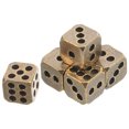 thumbnail image 4 of ColoMX Dados de latón de estilo antiguo, accesorios para juegos pequeños, dados de juego pequeños, 6 uds., 4 of 8