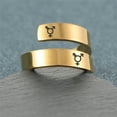 thumbnail image 4 of Silver Transgender Pride Symbol Wrapped Cuff Ring Stainless Steel Trans LGBTQ Jewelry for Male Female, 4 of 5