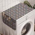 thumbnail image 1 of Moroccan Washing Machine Organizer, Middle Eastern Mosaic Motif in Arabesque Geometric Bohemian Ethnic Pattern, Anti-slip Fabric Top Cover for Washer and Dryer, Multicolor, by Ambesonne, 1 of 1